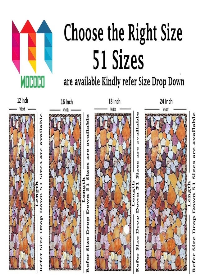 MOCOCO ملصق زجاجي ملون فاخر من الفينيل من MOCOCO (12 × 48 بوصة) - فيلم زخرفي ذاتي اللصق، ورق جدران معتم لتغطية الزجاج والنوافذ والأبواب والمكاتب والمنازل. | مقاوم للأشعة فوق البنفسجية. أحجار ثلاثية الأبعاد - Image 2